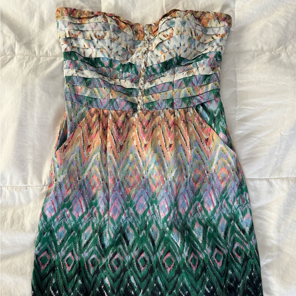 Silk strapless dress